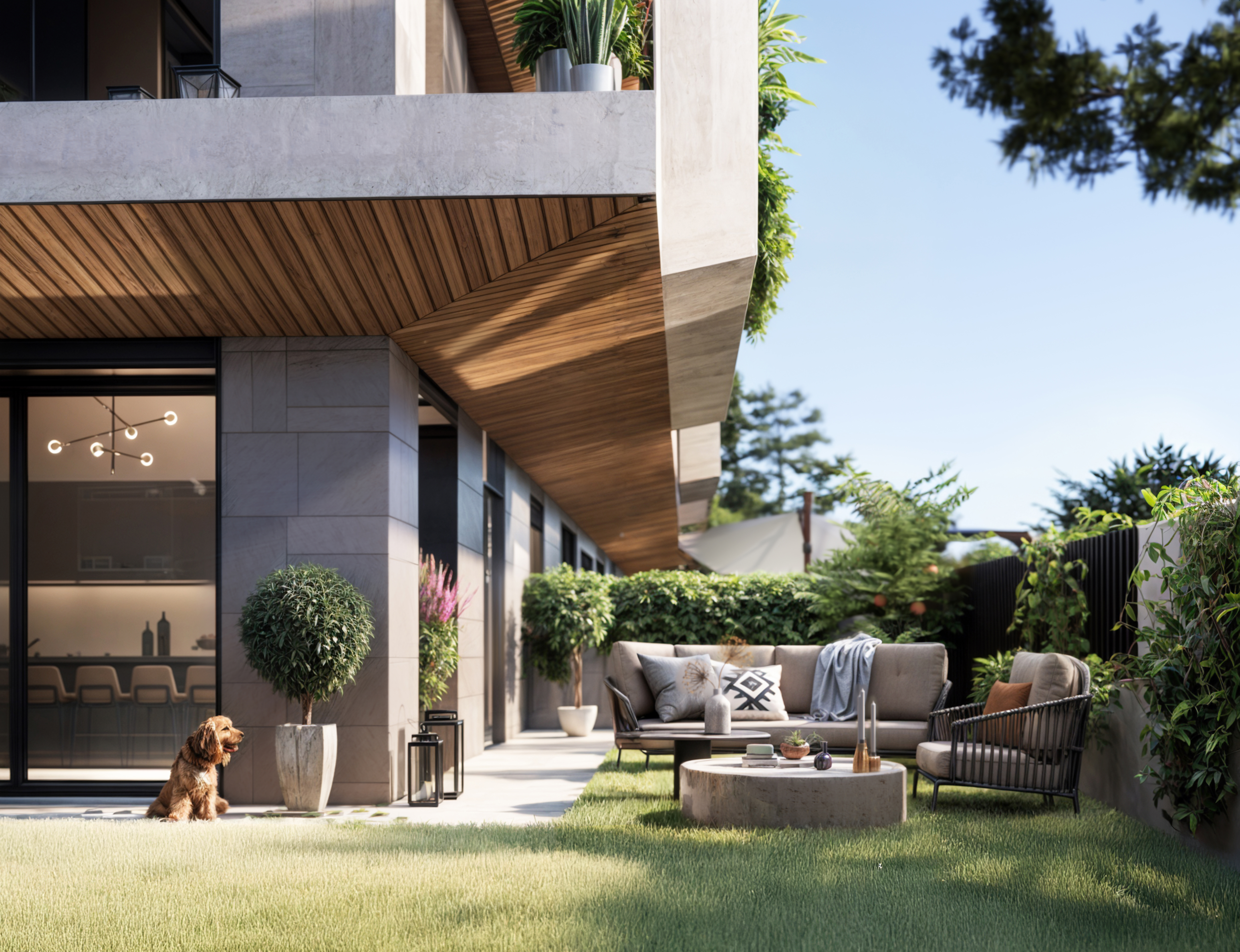 Garden view render